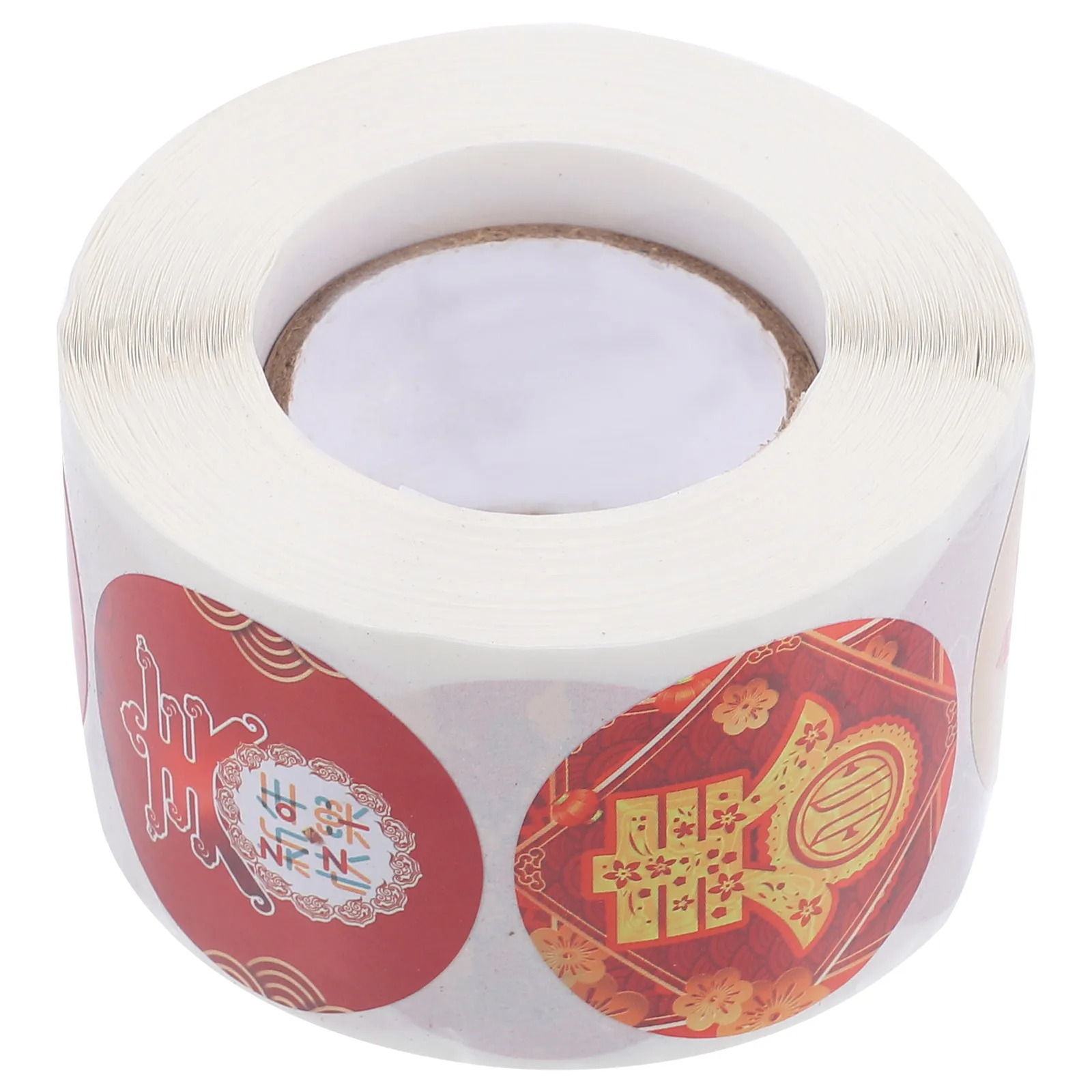 

New Year Decoration Stickers Round Years Eve Accessories Window Label Copper Plate