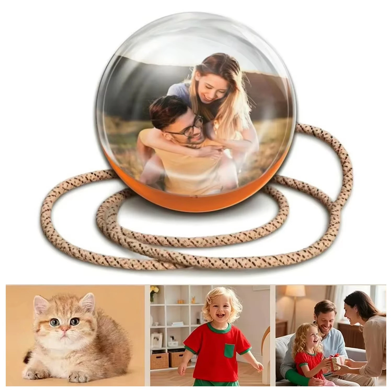

3D Video Crystal Ball Video Player DIY Memory Art Glass Ball Lamp Video Display 2.7inch Screen Videos Player For Gifts Decora