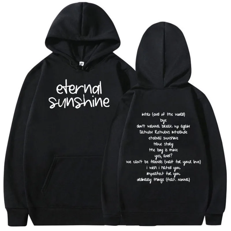 Ariana Grande Eternal Sunshine nuevo álbum Sudadera con capucha hombres de manga larga sudaderas con capucha Unisex Casual ropa de calle pulóver ropa