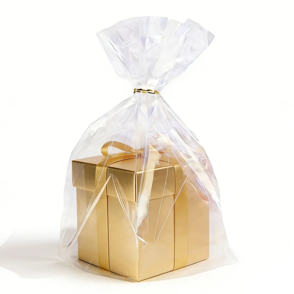 30/60 Stück transparente Cellophan-Geschenktüten, Kunststoffverpackungen mit Drehverschlüssen, Party-Geschenktüten, ideal für Hochzeit, Geburtstag, Party-Geschenktüten – Detail 5