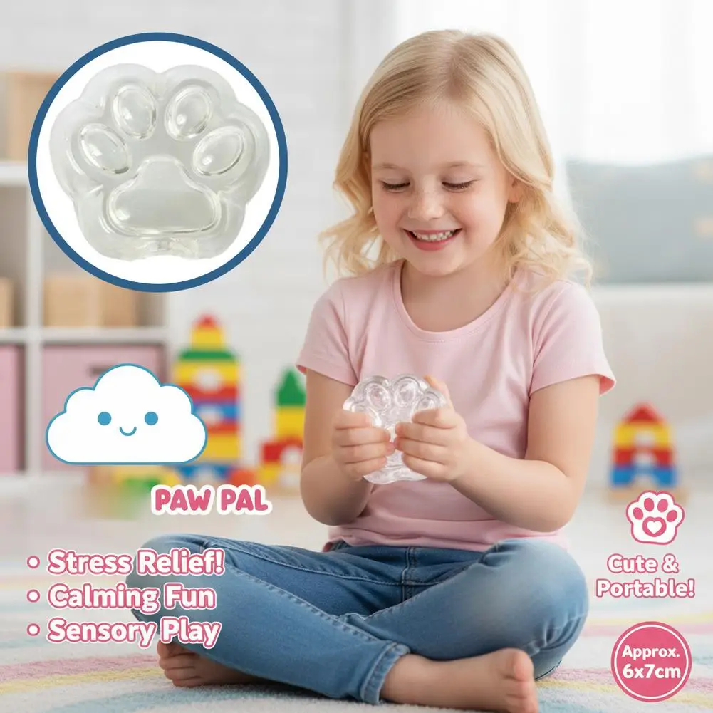 Cat Paw Hollow Ball Skin DIY Stress Relief Toy Slow Rebound Fidget Sensory Ball Toy Decompression Irregular Ball Cover