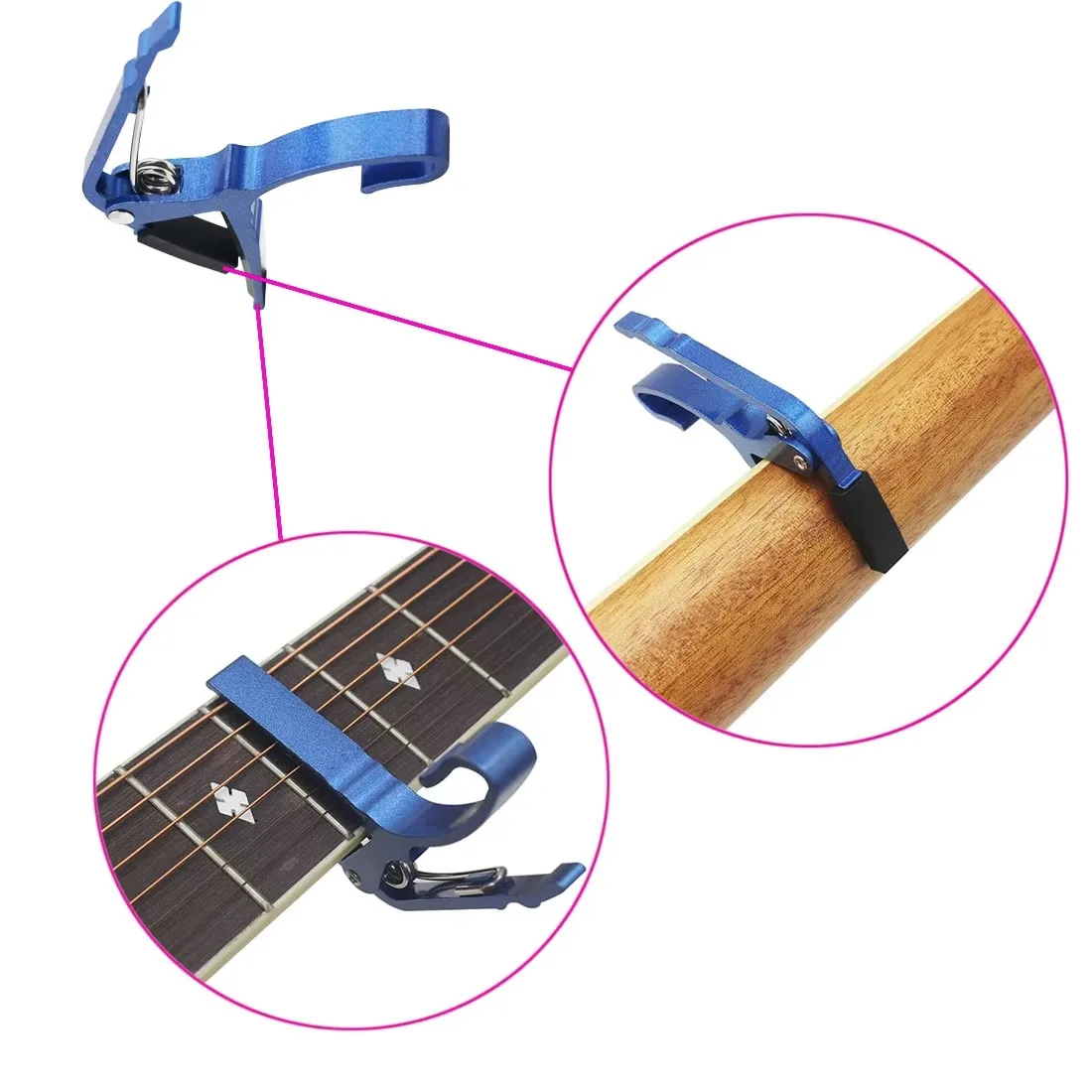 Guitar Capo Modulation Clip 6 String Acoustic Classic Electric Guitar Alloy Metal Universal Multi-function Capo for Guitar Parts
