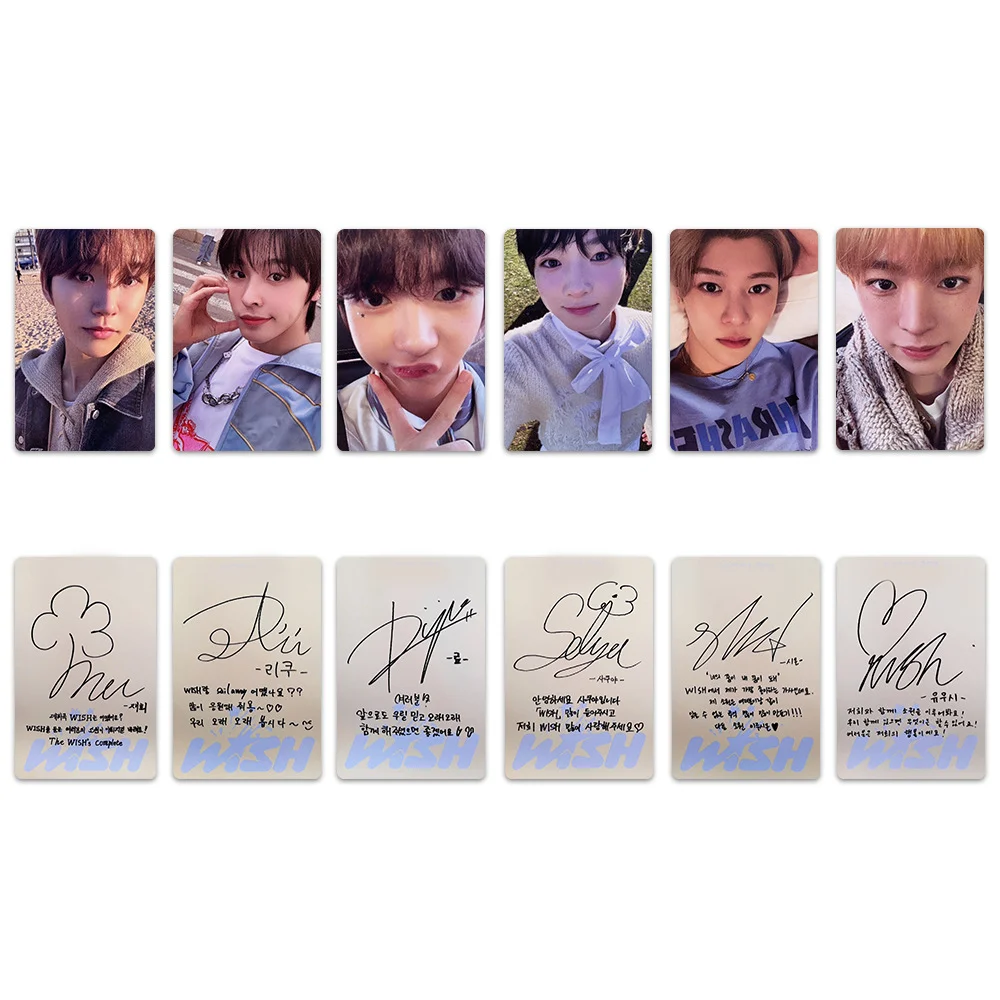 

6PCS KPOP Popular Star WISH Songbird Album PhotoCard JAEHEE RYO Selfie Card SAKUYA LOMO Card SION RIKU YUSHI Fans Gift