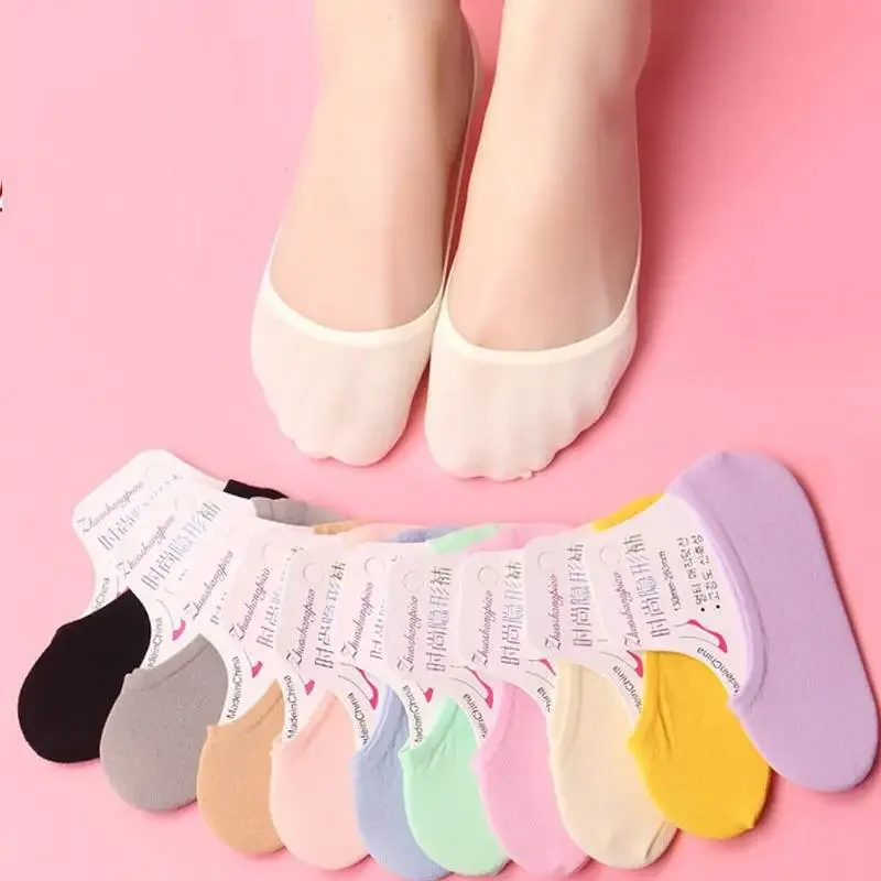 

New Summer Ultra-thin Candy Color Velvet Invisible Small Size Silicone Ladies Children Disposable Socks Magic Socks Women Socks