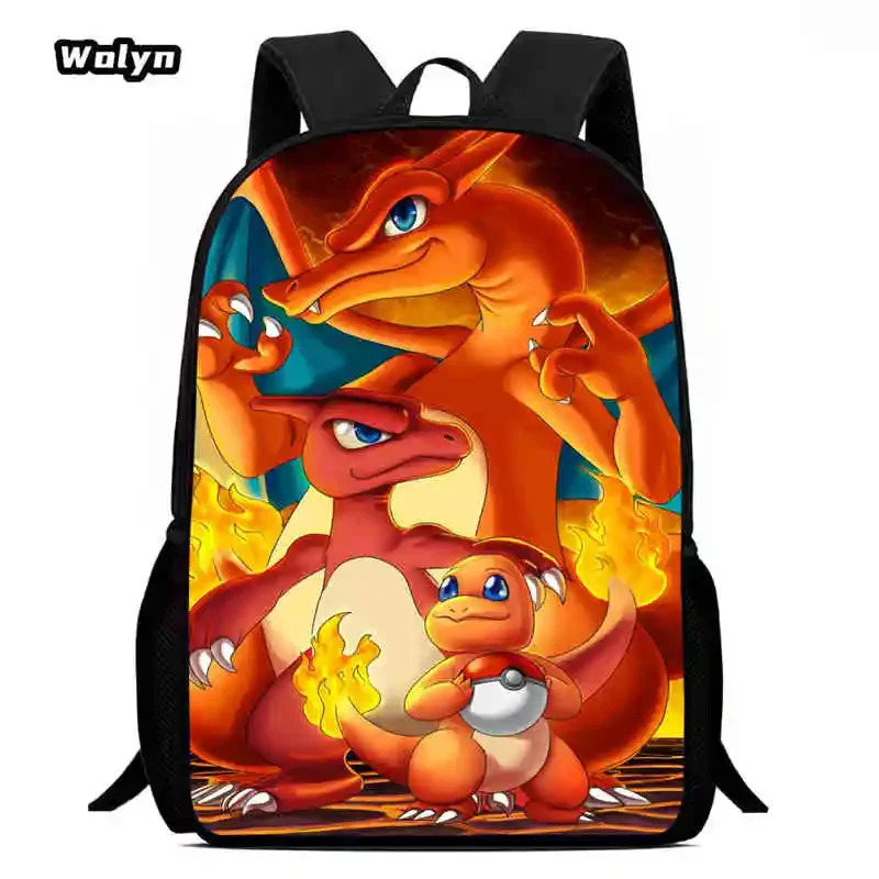 Cartoon School Backpack for Boy Girl,Anime P-POKE-M-MON Game Child Bags for School,Light Weight School Backpack for Kindergarten