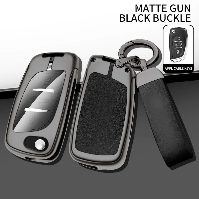 Funda protectora para llave de coche de aleación de zinc para Peugeot, Citroën C1, C2, C3, C4, C5, Xsara, Pica, Peugeot 306, 407, 807, DS, DS3, DS4, DS5, DS6