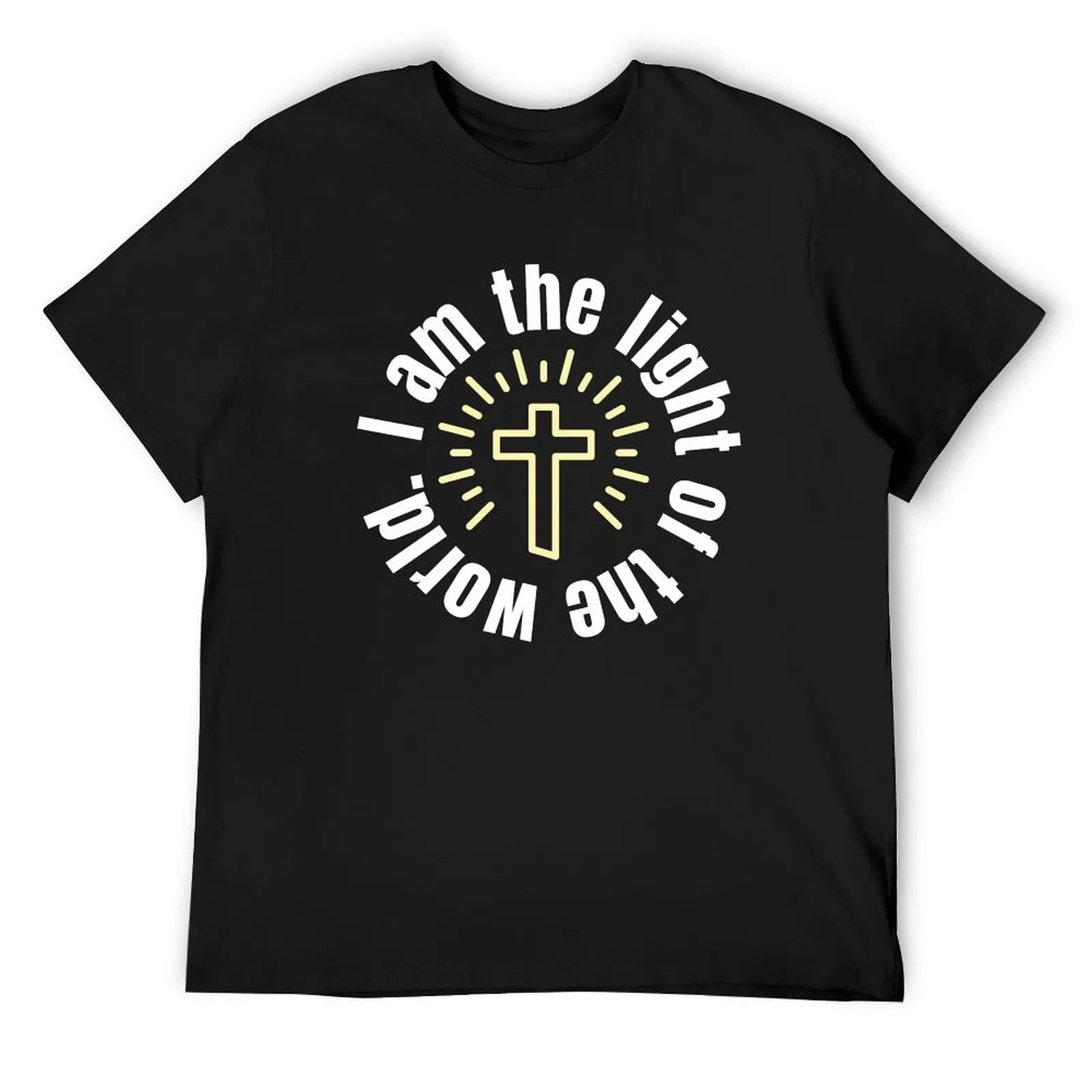 

I AM THE LIGHT OF THE WORLD, JOHN 8:12, JESUS SAYED, T-Shirt Louboutins street wear funny costumes workout shirts for men
