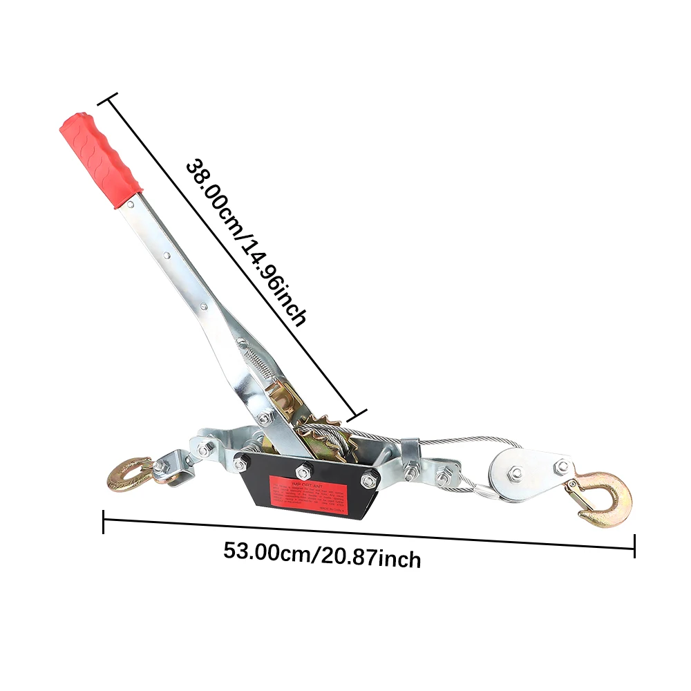 Ratchet Double Hook Tensioner Car accessories Rope Manual Tensioner 2T 2m Wire Winch Fastener Rope Rope Tensioner For Car Cargo