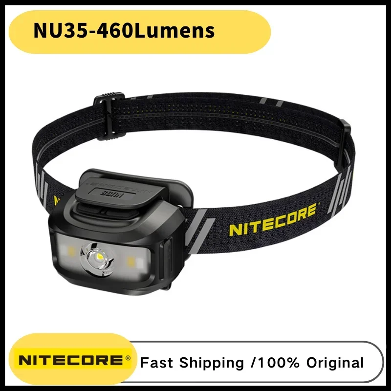 

Nitecore NU35 Headlamp CREE XP-G3 S3 LED 460 Lumens High Performance Rechargeable Headlamp Built-in Li-ion Battery Headlight