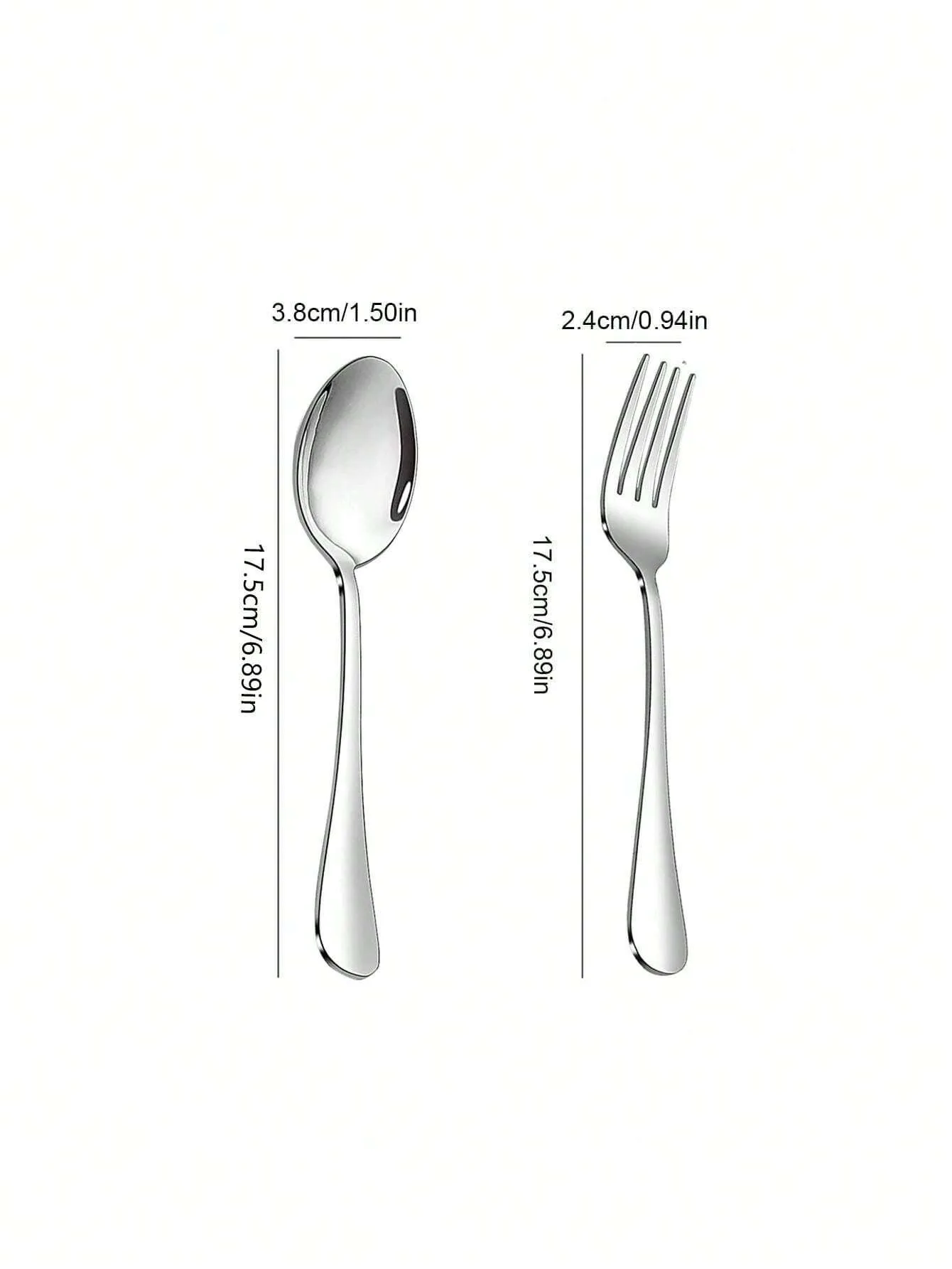 2/8/12/24pcs Stainless steel fork and spoon set, suitable for home kitchen, restaurant, wedding, party, kitchen, Christmas gift