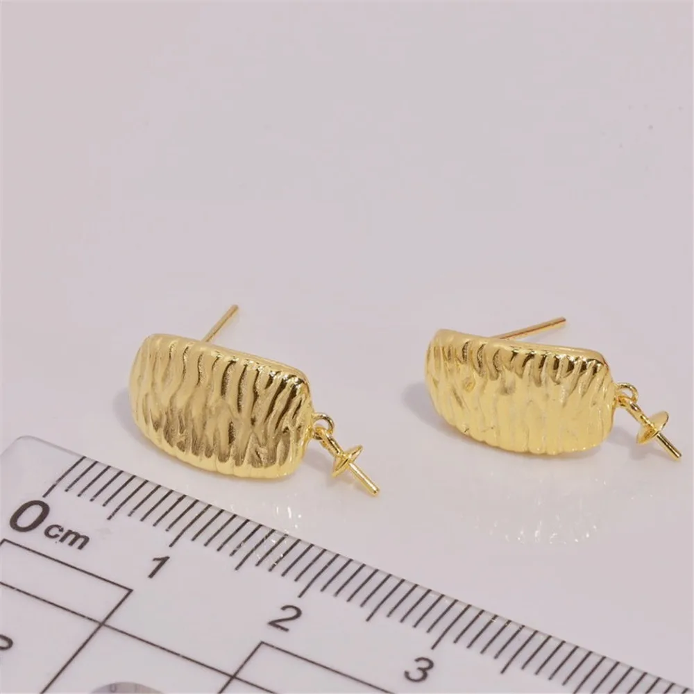 S925 Sterling Silver Pearl Earring Settings DIY Jewelry Making Supplies Blank Earring Posts for Handcrafted Accessories No Pearl