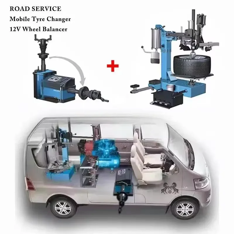 2026Hot Tricar High Quality Mobile Workshop Pneumatic Tire Changer Machine Combo for Roadside Assistance Tyre Changer and
