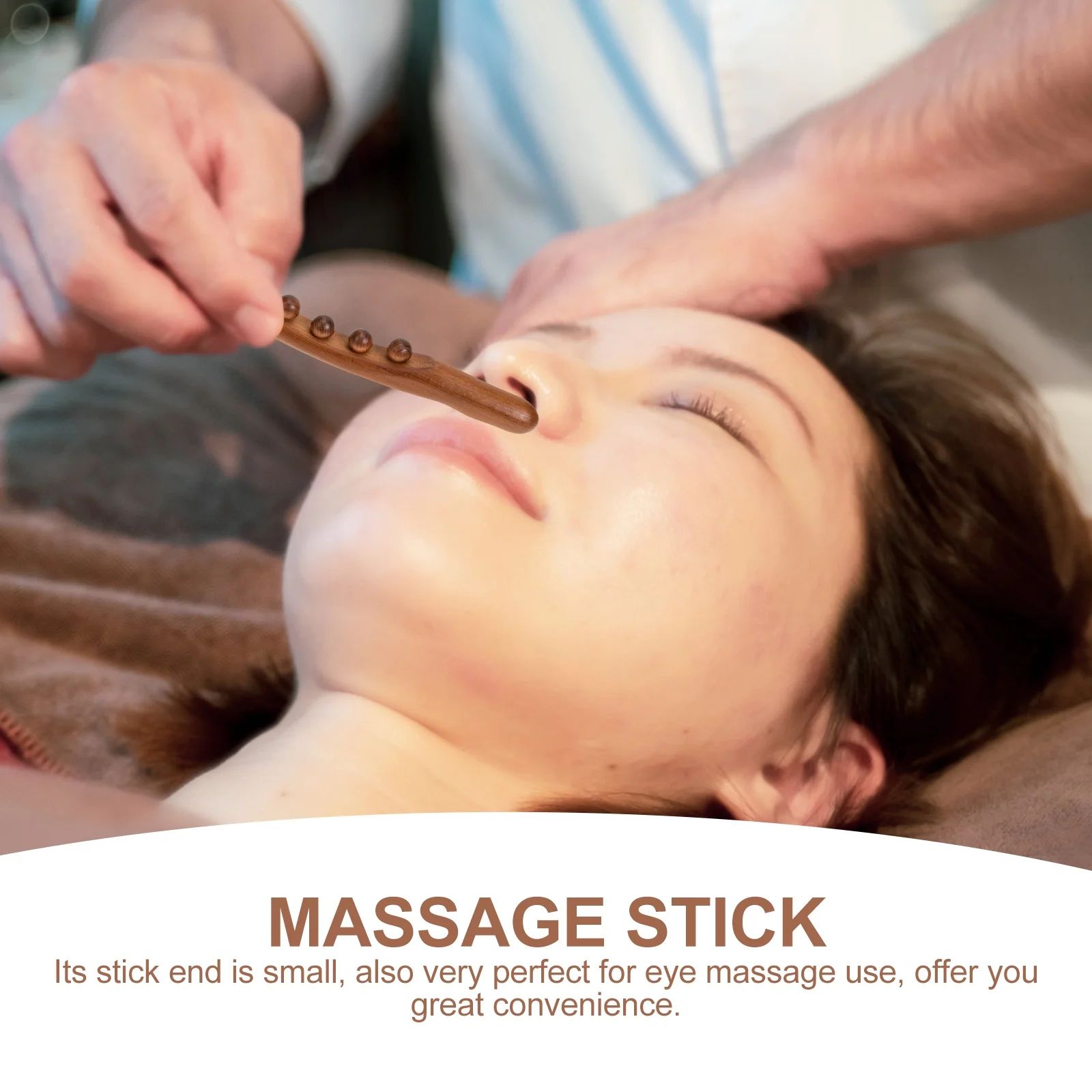 Masażer drewniany do akupresury, przenośny, wytrzymały, gładki, komfortowy, do masażu oczu, szyi i pleców.