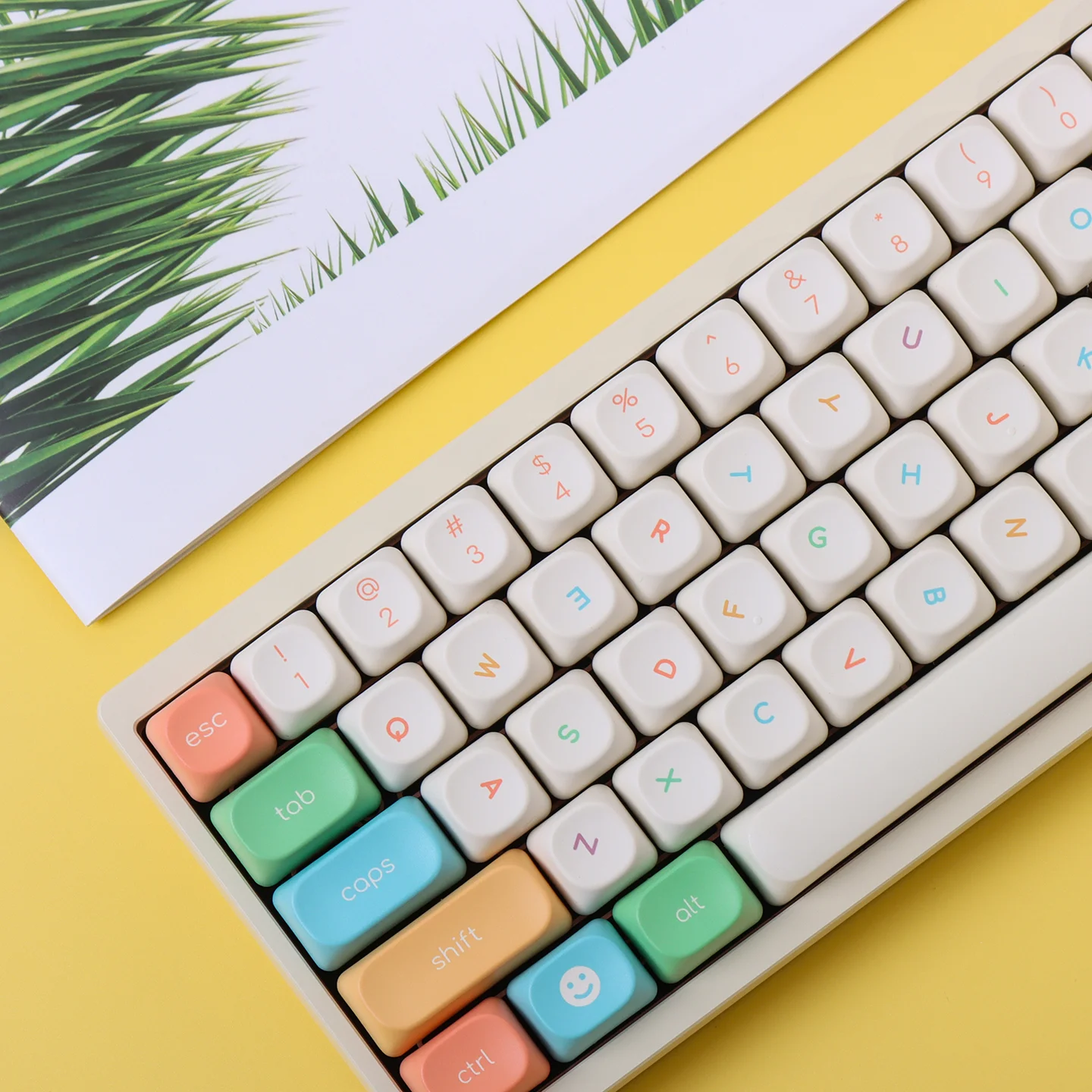 Children's fun theme PBT five-sided hot sublimation moa height 1.8 thickened mechanical keyboard keycap wooting