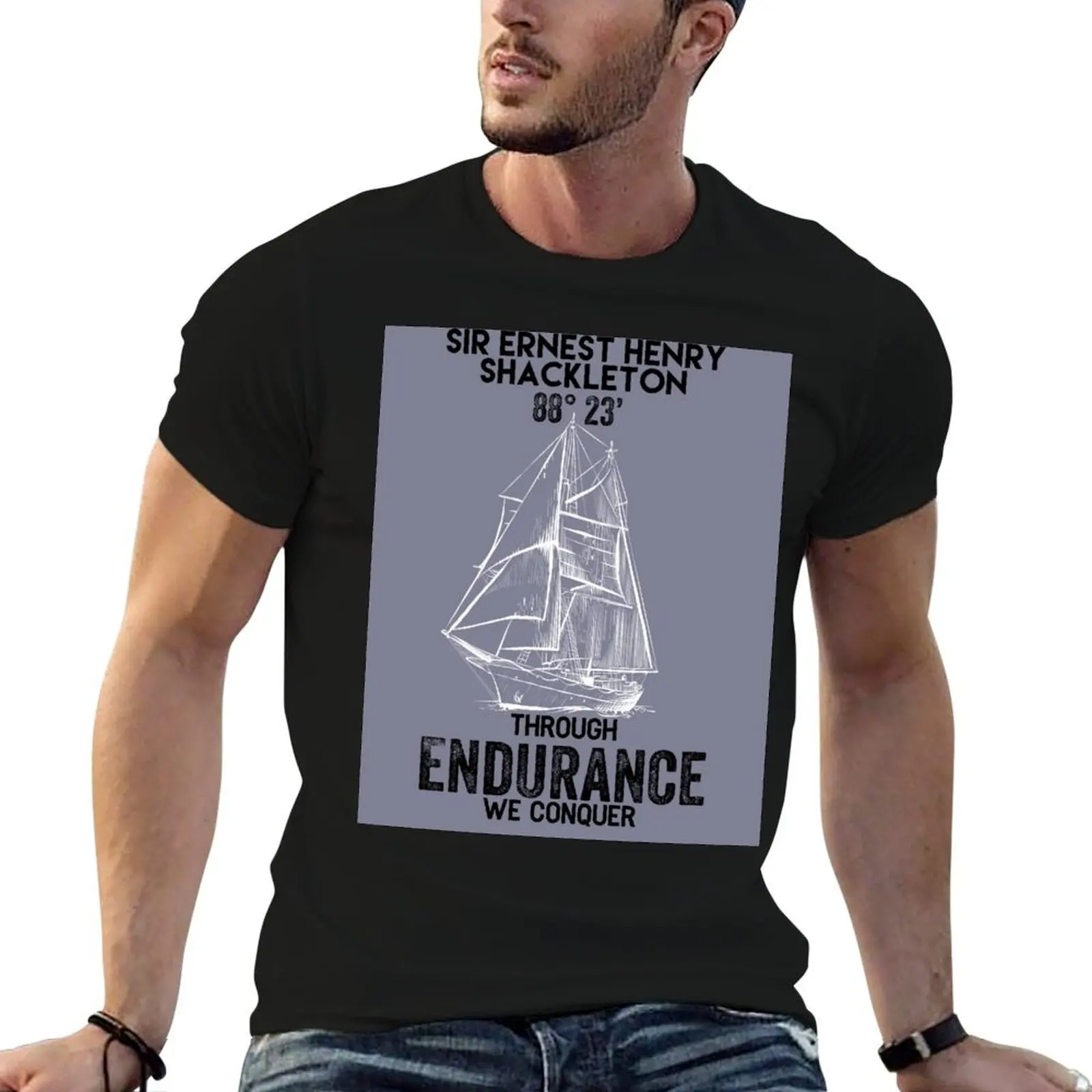 Sir Ernest Shackleton - Through Endurance We Conquer T-Shirt t-shirt pour homme T-Shirt