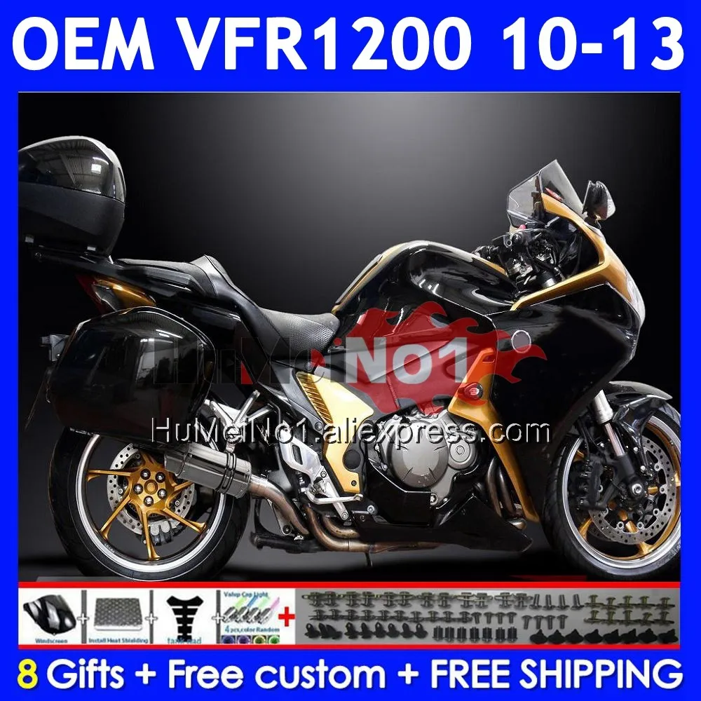 Injection For HONDA Crosstourer VFR 1200 Black Golden VFR1200 RR CC 71No.22 VFR1200RR 10 11 12 13 2010 2011 2012 2013 Fairings