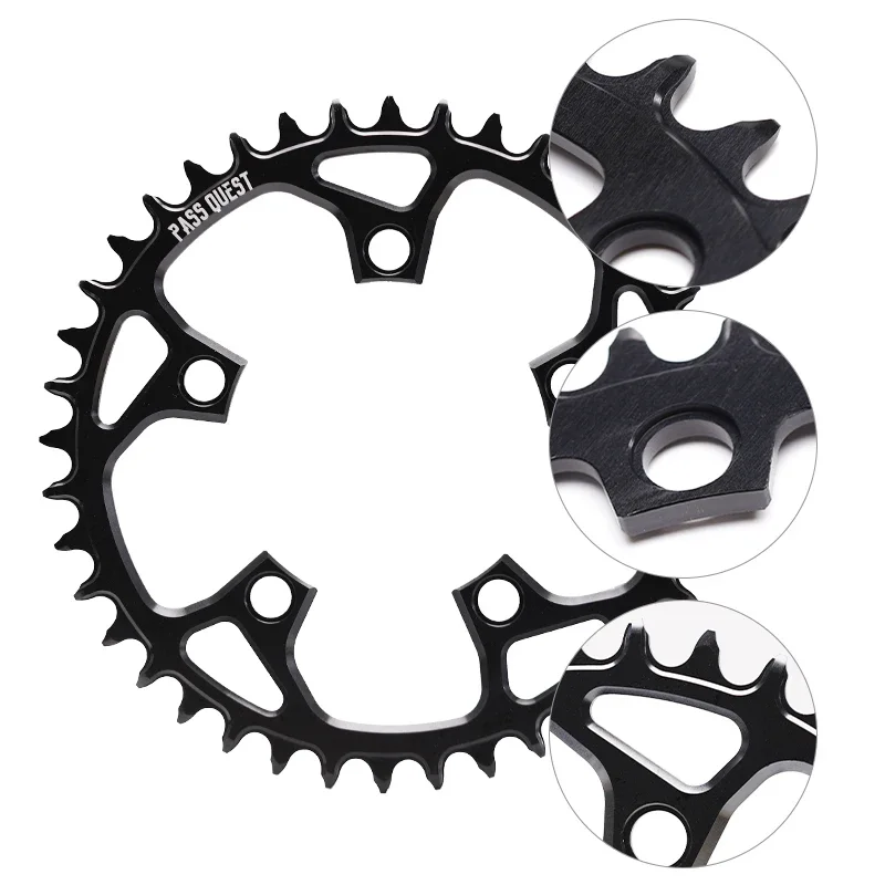 PASS QUEST 94 BCD (5-bolt) ROUND Narrow Wide Chainring crankset mtb