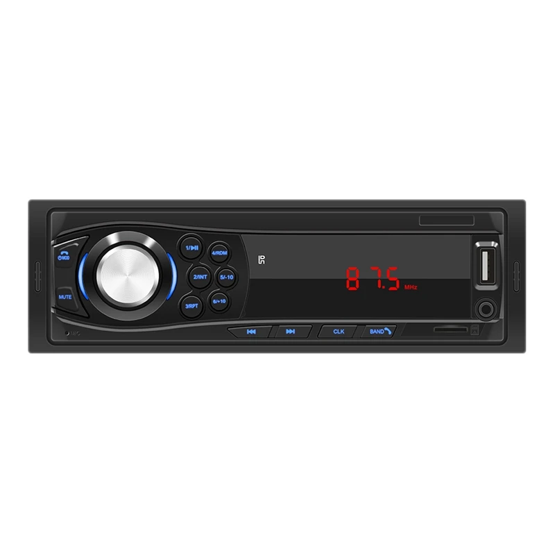 LED Multimedia Car Player 12V Universal 1DIN Car Stereo Radio Player Aux Input Receiver Support TF Card U Disk FM