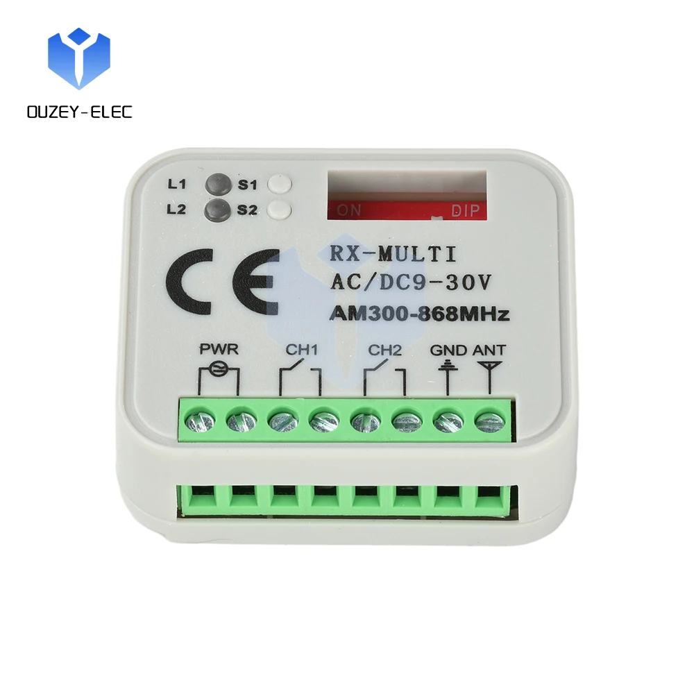 

AC/DC 9~30V Wireless Remote Switch RF Signal Receiver Module Bidirectional Universal Switch Smart Pairing/Fixed Coding Dual Mode