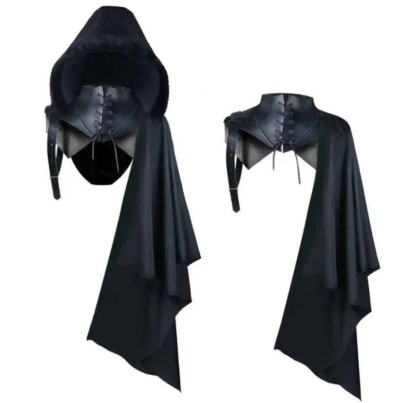 Jubah Setan Jubah Kematian Kostum Cosplay Halloween Pakaian Panggung Etnik Wanita Musim Semi 2024 Tanpa Merek Teregister