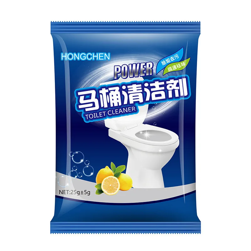 Melt powder in toilet cleaning toilet bag