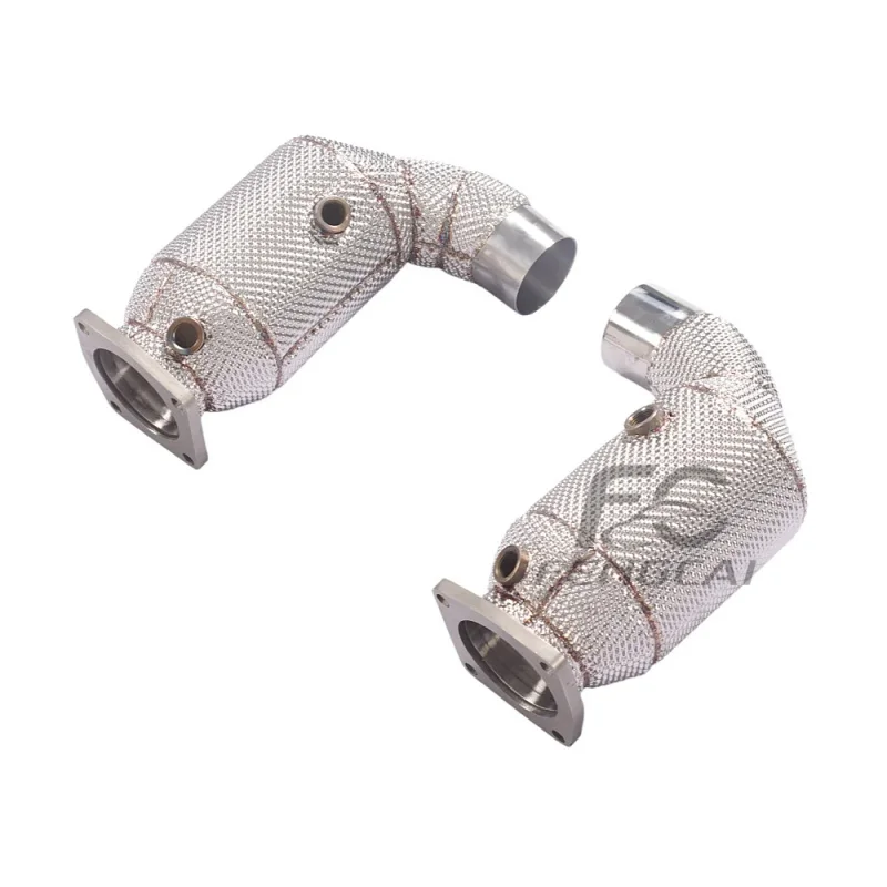 High-flow SS304 Sport Drain Pipe for Porsche 911 991.2 Carrera S 3.0T Car Performance Exhaust Pipes Headers Power Upgrade