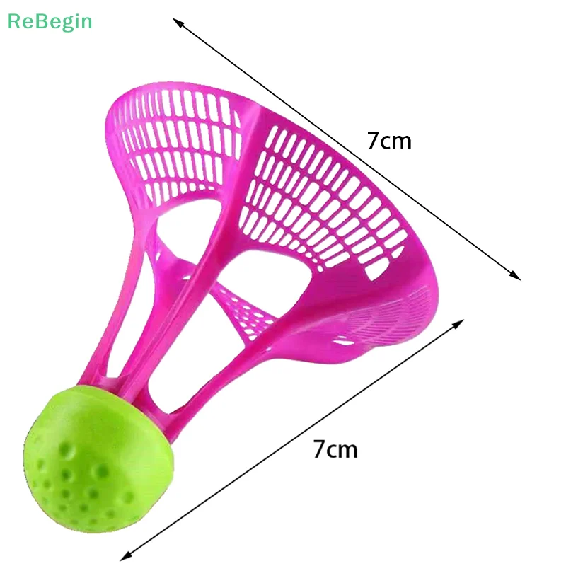 Bola Badminton nilon tahan angin, 1 buah bola Badminton plastik tahan lama latihan bola nilon