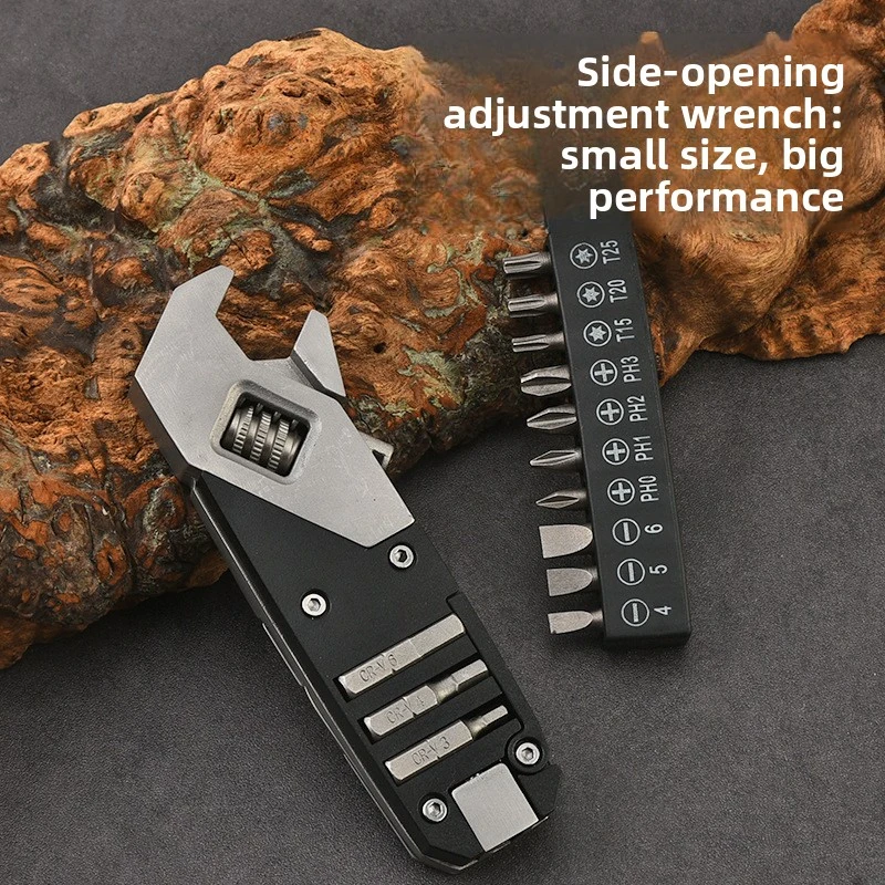 

17 in One Outdoor Multifunctional Adjustable Activity Hexagonal Board with Screwdrive Head for Convenient EDC Outdoor Small Tool