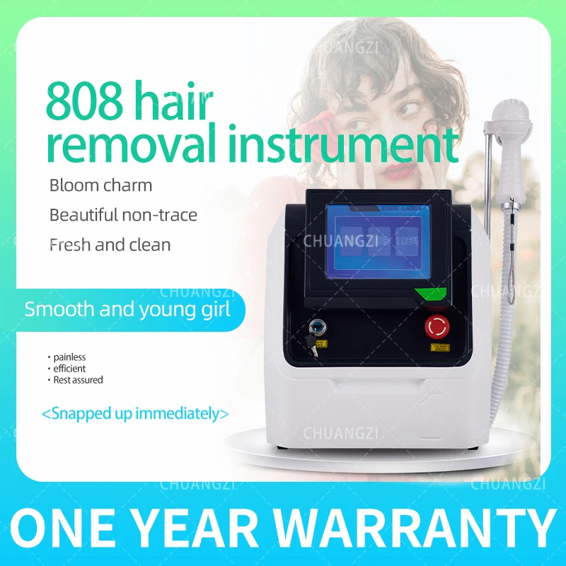 3 Wavelength Diode Lase-r Machine For Easy Hair Removal Painless And Effective Treatment At 755nm 808nm And 1064nm Wavelength