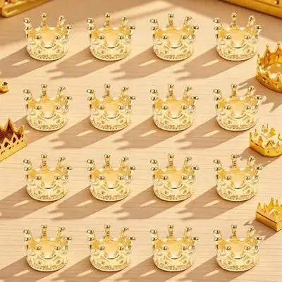 

50 шт., мини-корона, ювелирные аксессуары, прочный кулон из сплава, ожерелье «сделай сам», принадлежности для браслета, цепочки для свитера, декоративный шарм