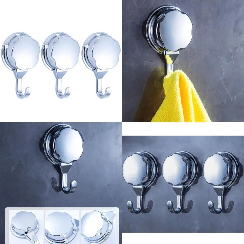 

R9UF Powerful Hook Chrome-plated with Vacuum Suction Cup for Kitchen 1Pcs /3 Pcs