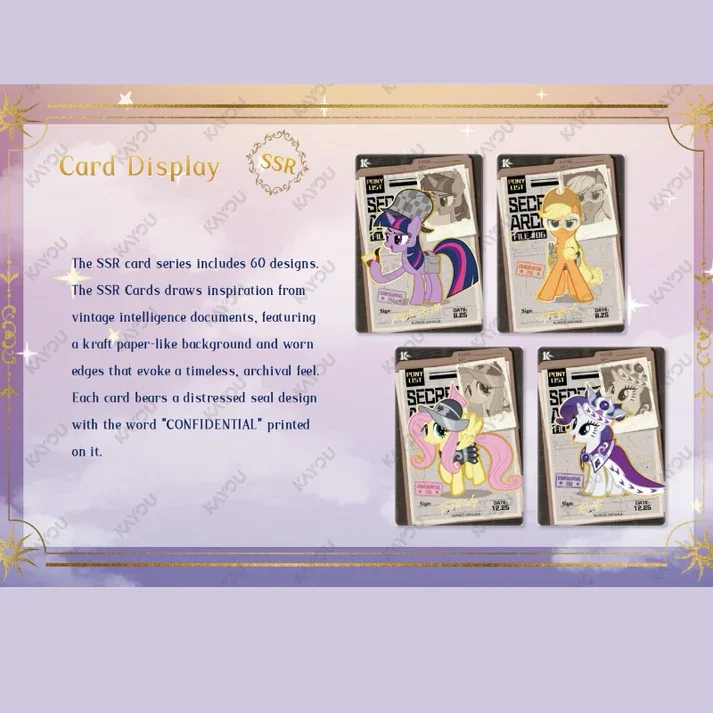 KAYOU My Little Pony Karten, internationale englische Version, chinesische Serie, originale Anime-Sammelkarten, Spielzeug, Geburtstagsgeschenke für Jungen und Mädchen. – Detail 18