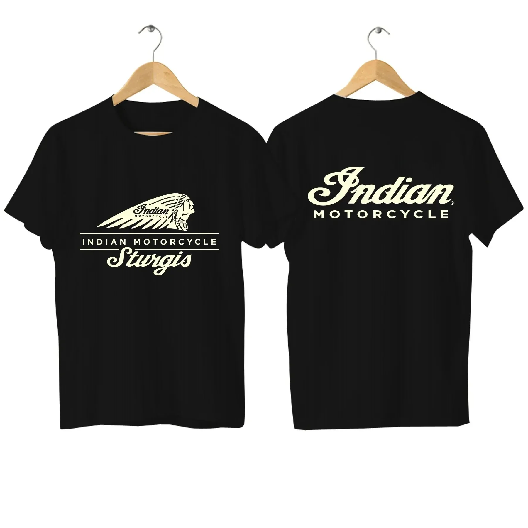 2024 Men T Shirt Casual Indians Motorcycle T-shirt Graphic Oversized Motorbike Biker Cafe Racer Chopper Vintage Streetwear S-3XL