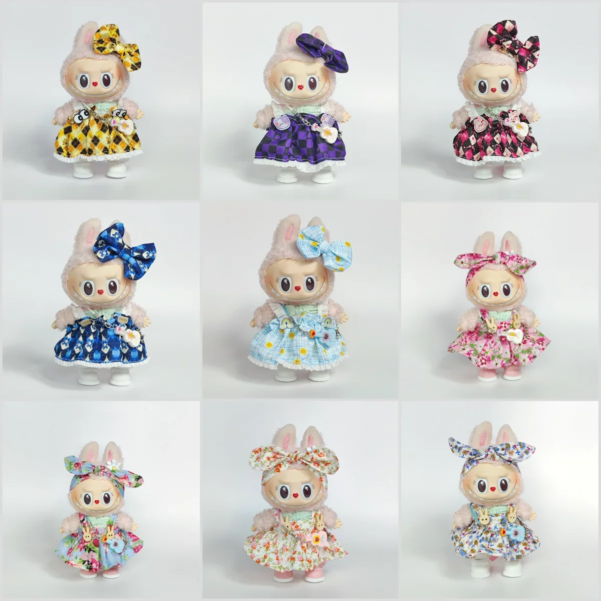 Clothes for Labubu Vinyl Doll Dress-Up Set - Skirt Series Cute Outfits, Adorable Doll Clothes for Heartwarming Fun