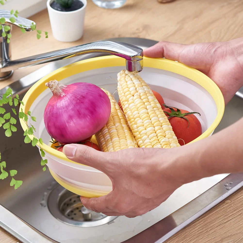 2Pcs Collapsible Microwave Plate Cover Food Heating Lid Anti-Oil Splatter Guard Cover Fresh Keeping Drain Basket