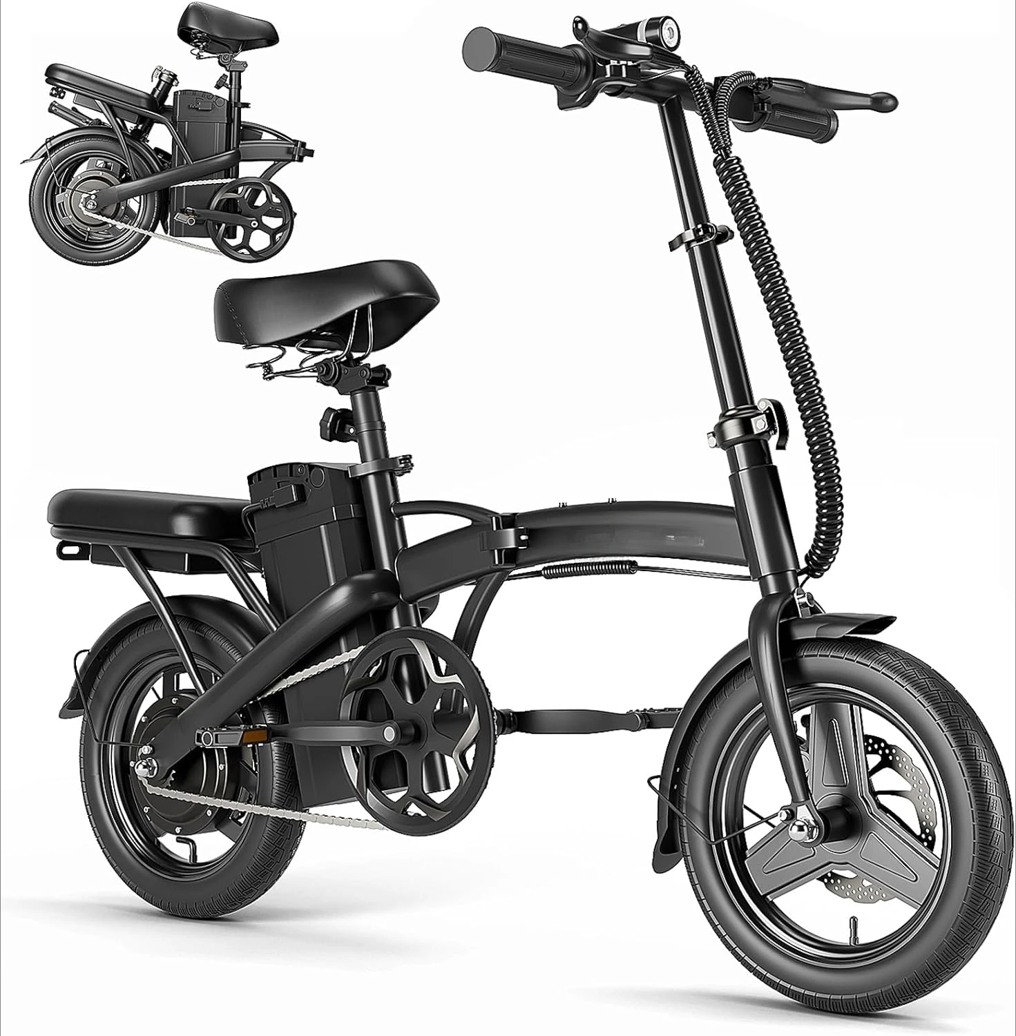 Electric Bike for Adults 750W Motor, 20 mph Folding Ebike, 14