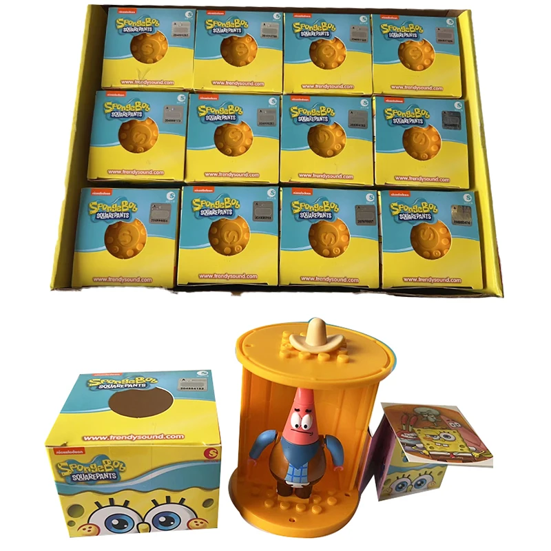 스폰지 밥 보글 블라인드 박스 수제 빅 스타 문어 형제 조립 인형 기념 에디션 어린이 장난감 애니메이션 블록
