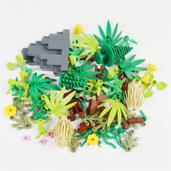 100PCS Plant DIY Building Blocks Toys Compatible City Mountain Forest Bamboos Trees Water and Grass MOC Construction Toys i