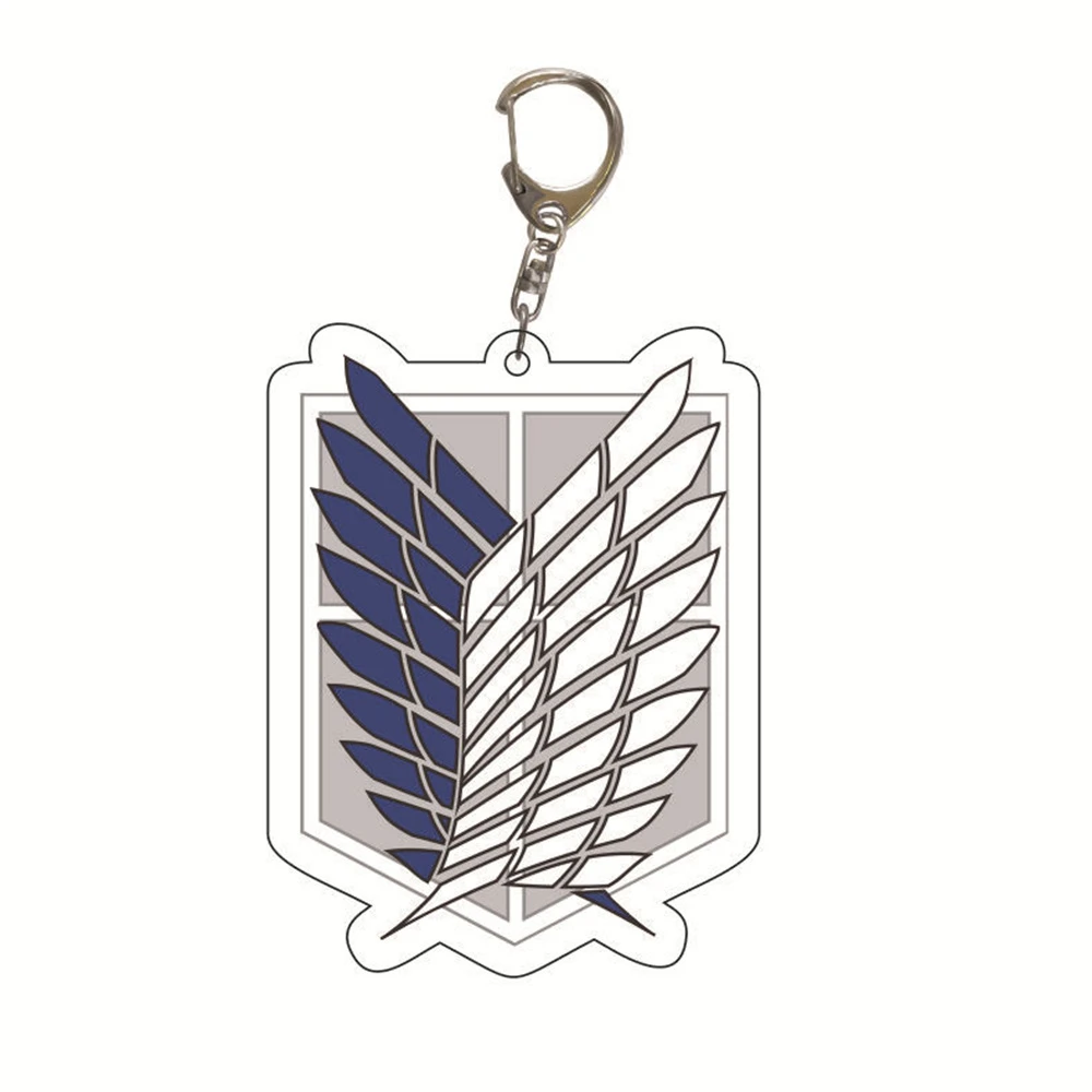 Anime Attack of The Giants Levi Ackerman Allen Yeager Keychain Pendant Role Playing Double Sided Acrylic Keychain KeyringJewelry