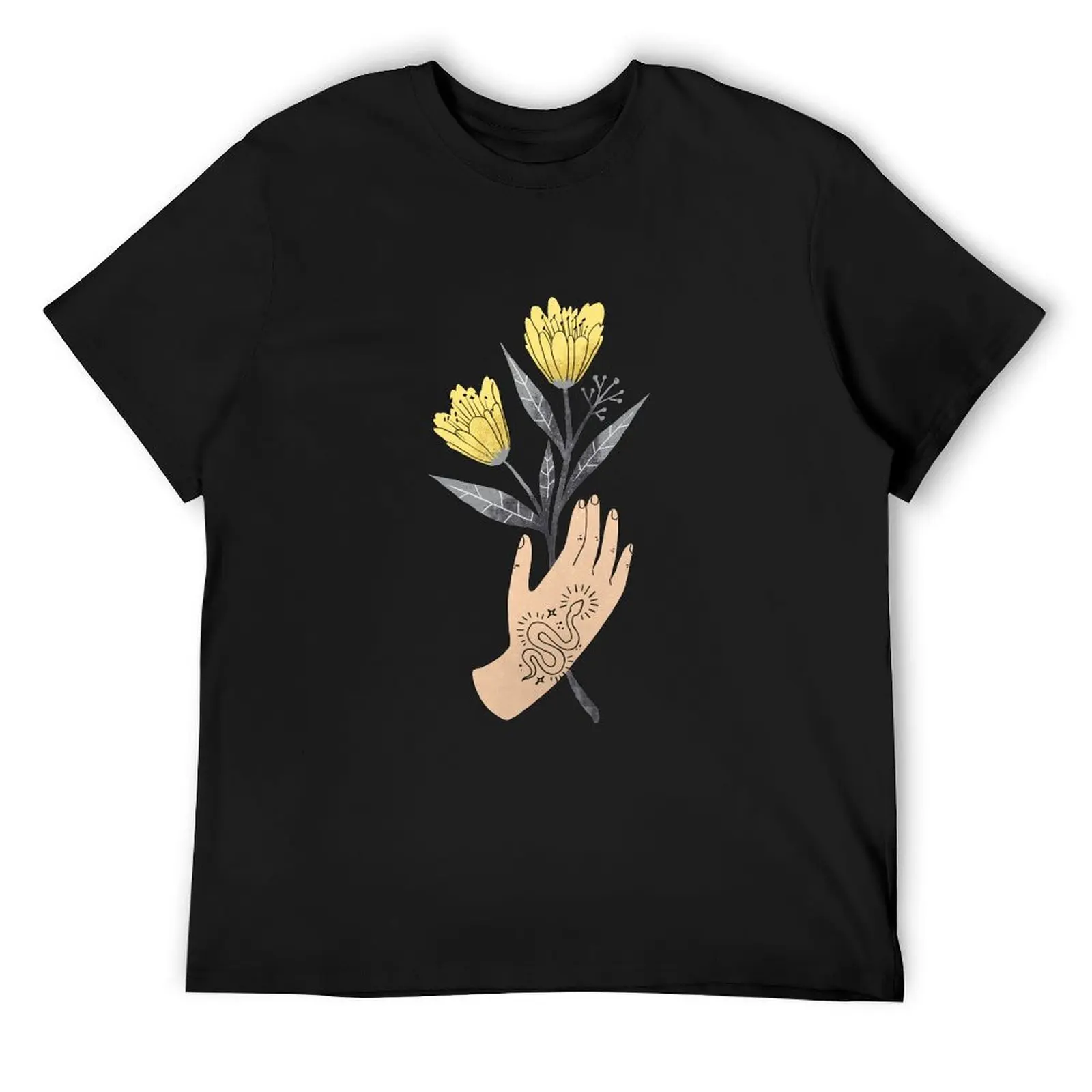 

Yellow Flowers T-Shirt anime plain shirts men