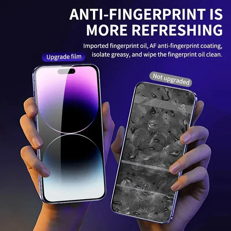 5 piezas de protector de pantalla de privacidad con recubrimiento oleofóbico para iPhone 17 Pro Max 16 13 15 17 Air 12 Mini X XS XR, instalación sin polvo 4