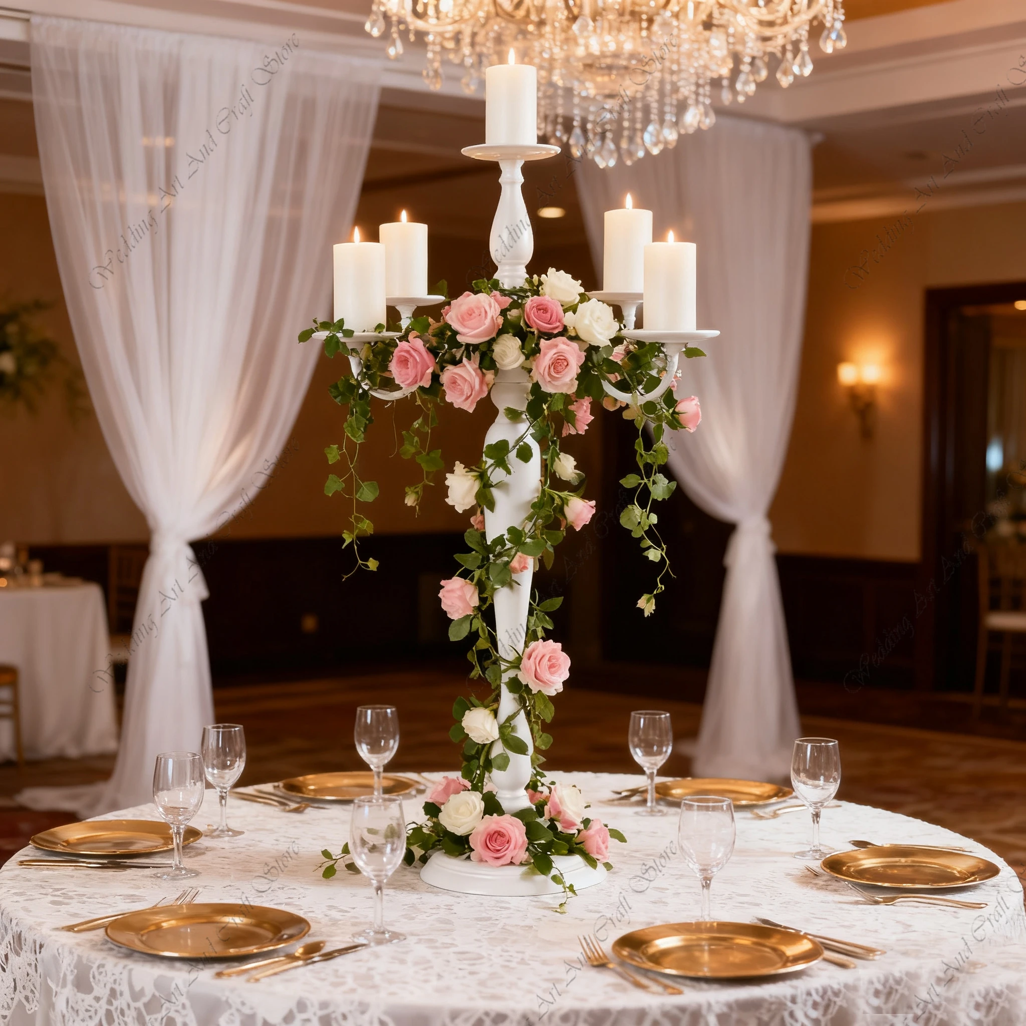 

10 шт. f30 80-120 см свадебная дорожка арка 5 рук канделябр настольная подставка цветочное украшение белый канделябр фон арка ivy447