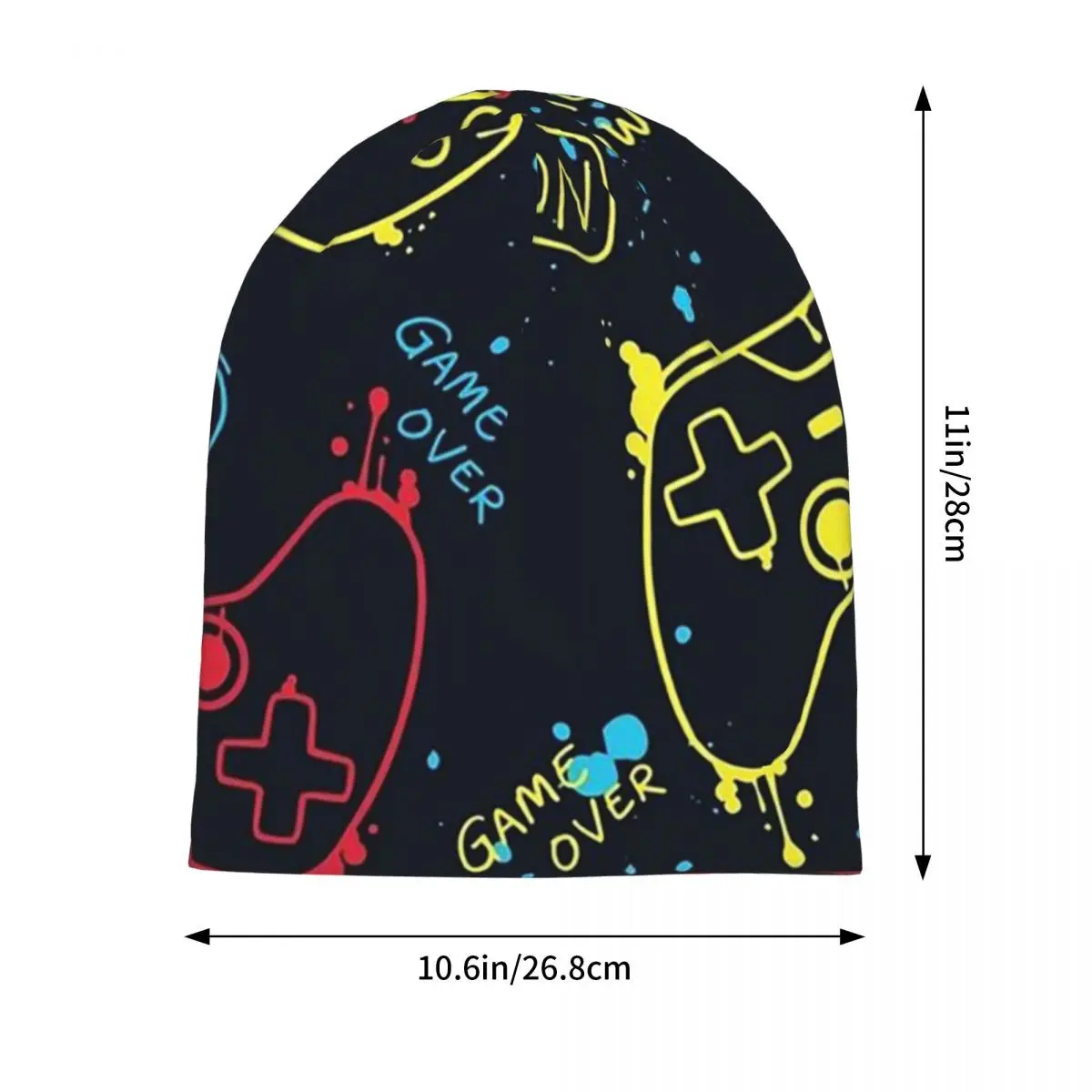 Retro Video Game Controller Unisex Adult Beanies Caps Knitted Bonnet Hat Warm Fashion Autumn Winter Outdoor Skullies Hats