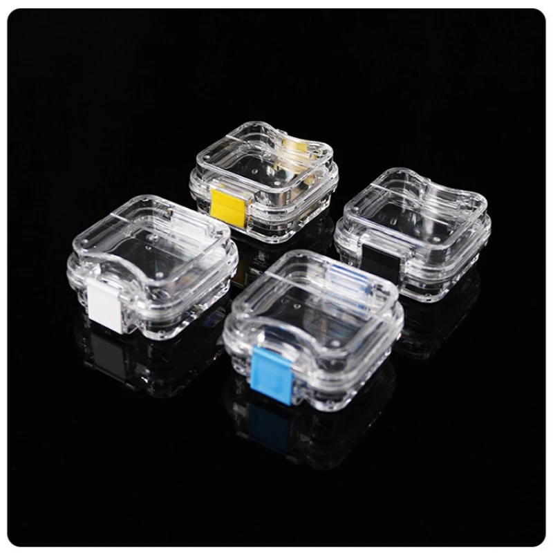 10pcs Dental Pillow Crown Box with Membrane Showcase Dental Crown and Bridge Box with Latch Denture Storage Boxes