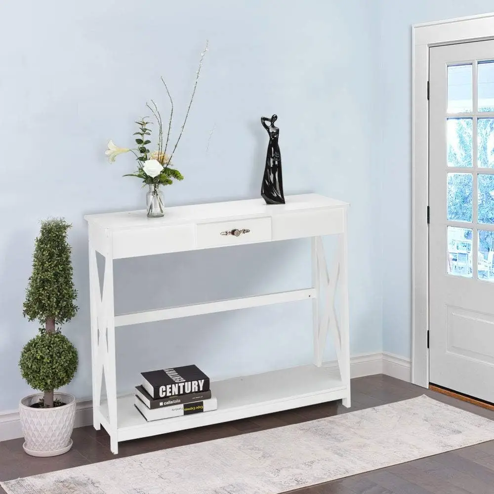 

Entryway Console with Drawer and , Entryway with , Narrow Entryway , Slim Farmhouse Sofa Tables Room, Hallways, Foyer, 39.4\u