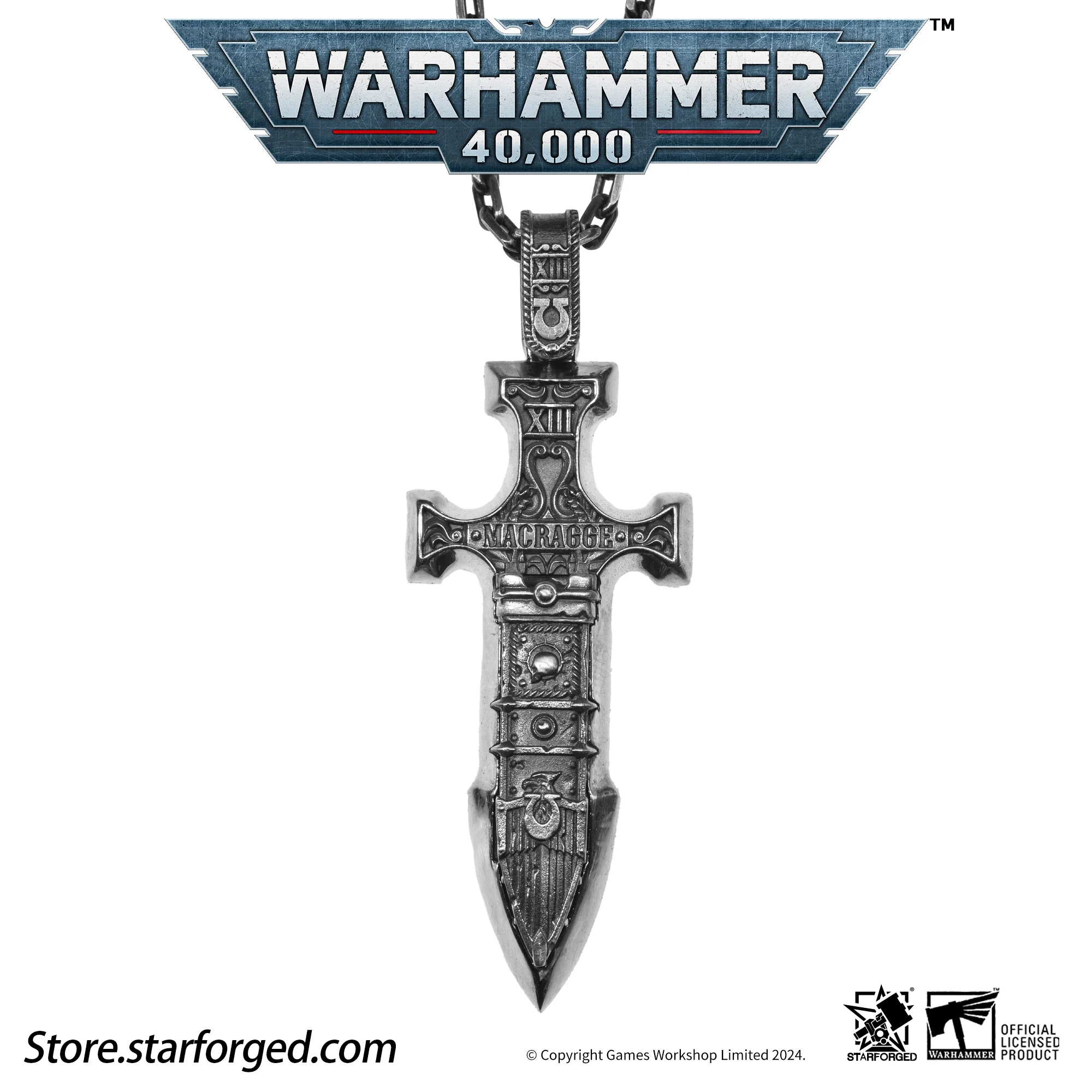 Warhammer 40K Blade of Roboute Guilliman Gladius Incandor Pendant By Starforged Christmas Gift