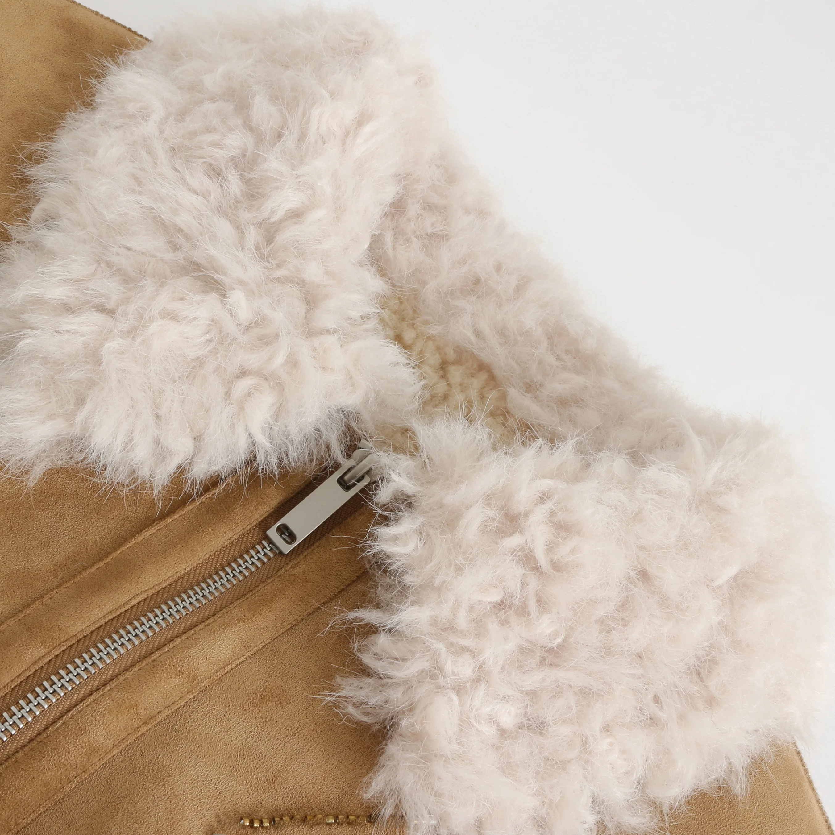 

Xie Snow Night Fire Pit Thiened Suede Jaet Loose Collar Lamb Fur Coat Luxury Sle Women's ort Outerwear