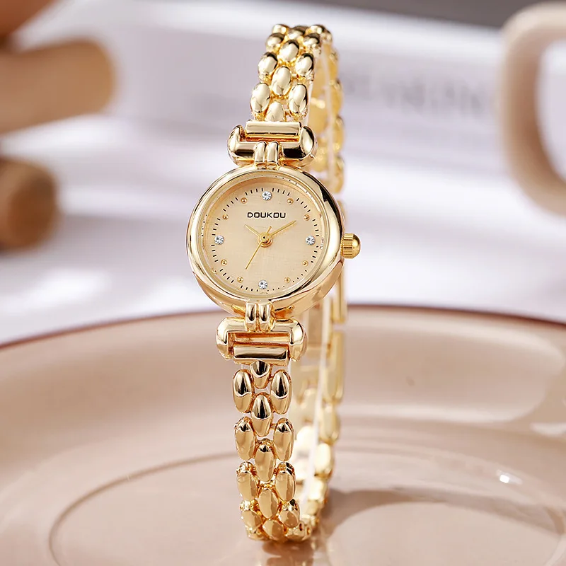 Famous Brand Women Watch Luxury Small Dial Gold Watch Dropshipping Bracelct Strap Quartz Wristwatches Clock Female Dropshipping image 3