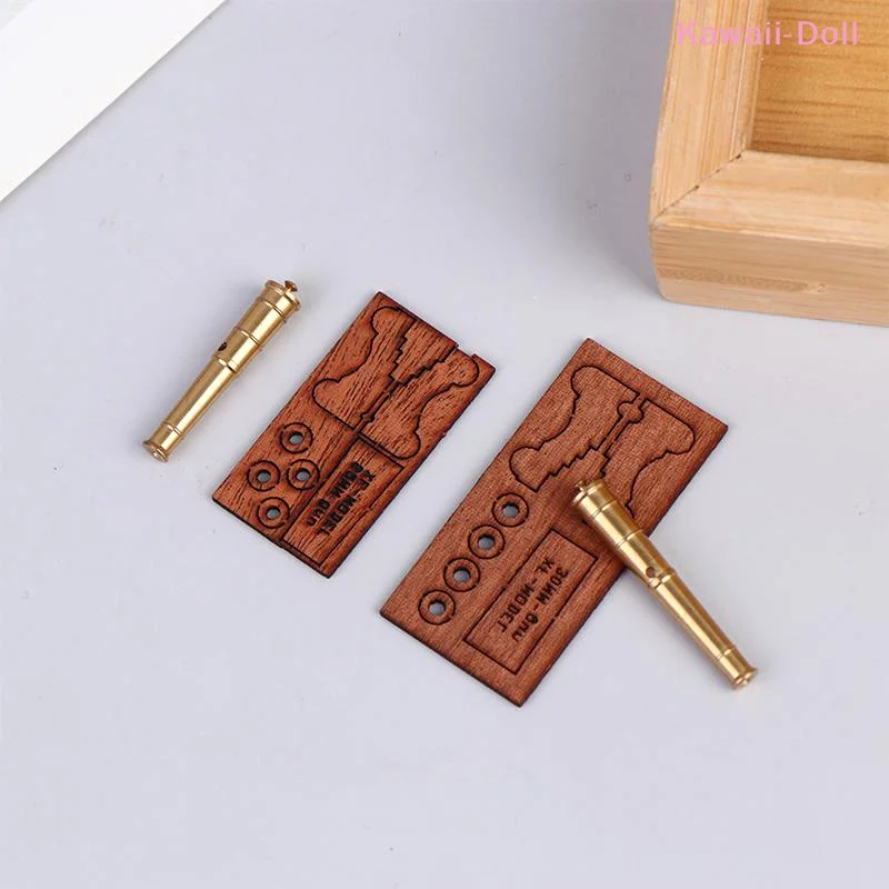 [DO]Sailboat Cannon Carriage Components Ancient Ship Model Aaccessories Deck Cannon Base Parts Sapele Wood Carriage 1 Set[DO]