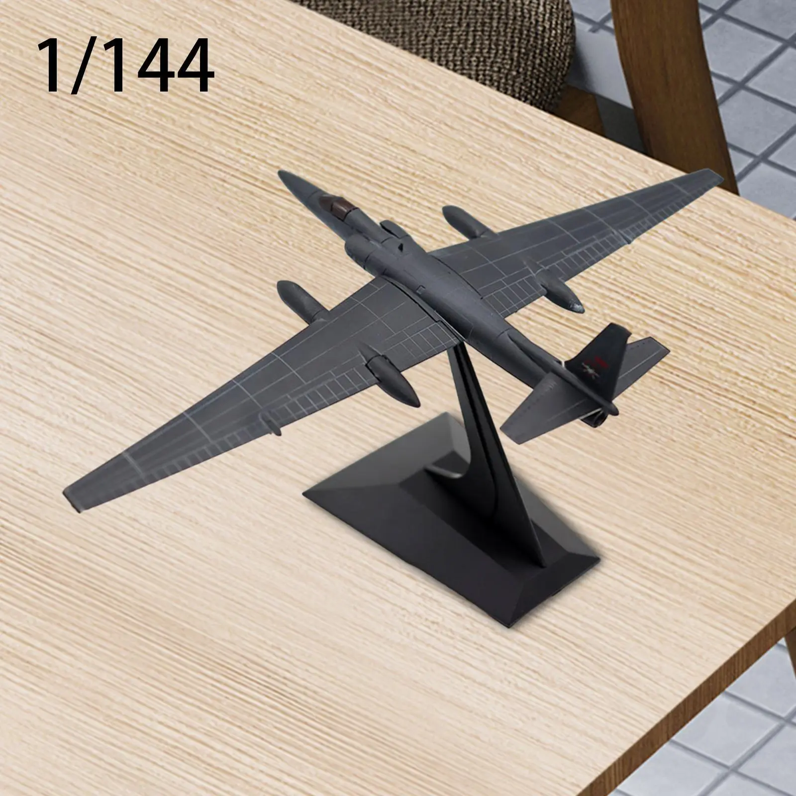 1/144 Scale Plane Aircraft Model Desktop Decor Party Favors Gift with Display Base for Bookshelf Living Room Office Cabinet Boys